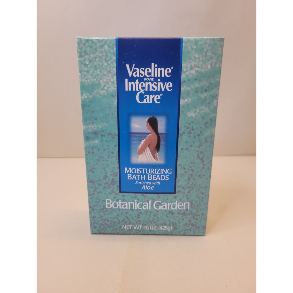 Vintage Vaseline Intensive Care Moisturizing Bath Beads Botanical Garden 15oz